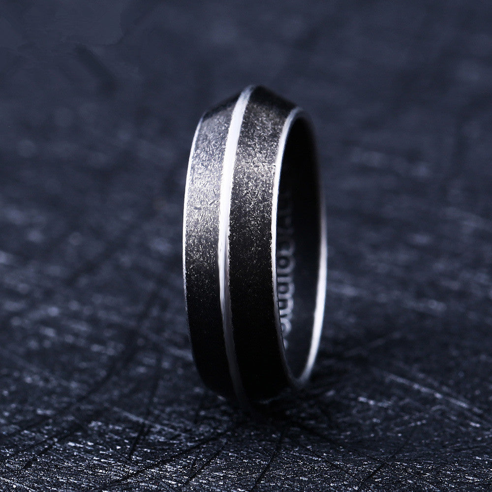 Nordic Sweden Minimalist Titanium Steel Fashion Triangle Diamond Ring