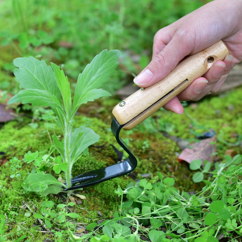 Praktiskt trädgårdsverktyg för ogräsrensning och plantering av plantor