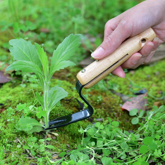 Praktiskt trädgårdsverktyg för ogräsrensning och plantering av plantor
