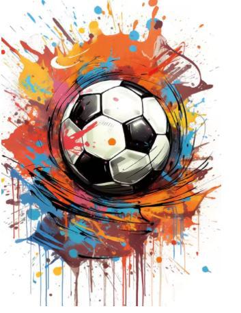 Graffiti fotbollskonst