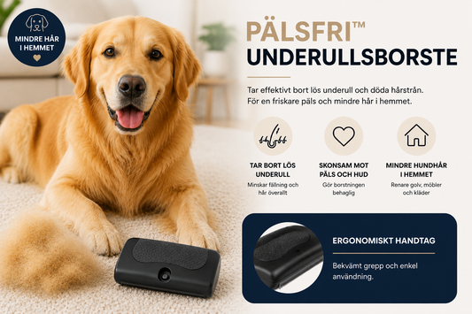 Pälsfri underullsborste – mindre hundhår i hemmet på bara några minuter